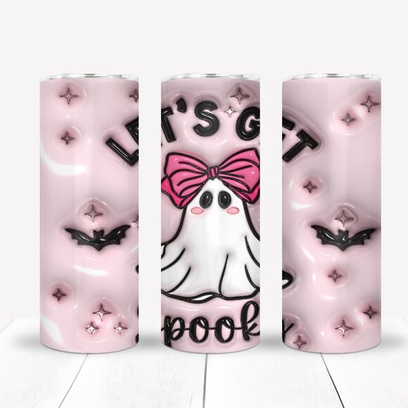 Let's Get Spooky Drinkware Tumbler Set, Bottle, Travel Mug - Picture 1 of 2